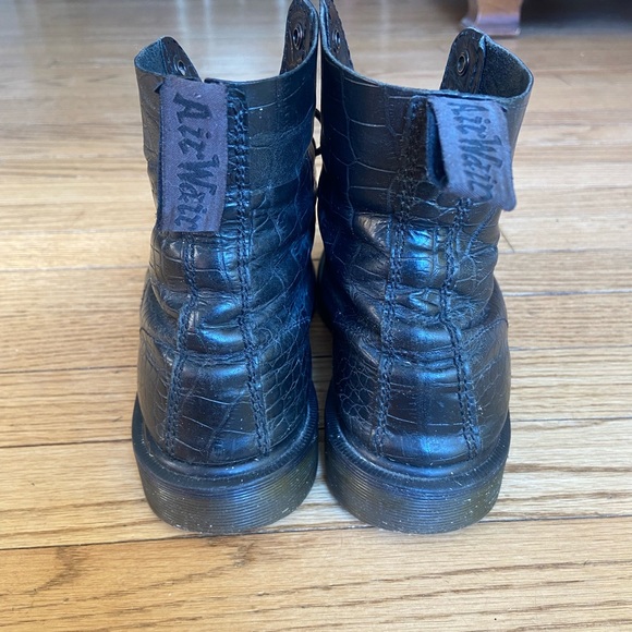 Dr Martens Pascal Croc Black Boots US 7 - Rare - Picture 4 of 6